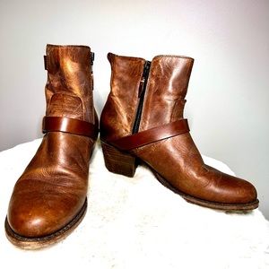 Rag & Bone distressed leather bootie